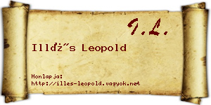 Illés Leopold névjegykártya