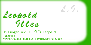 leopold illes business card